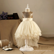 Shinning top nuevo diseño kid girl wedding party dress